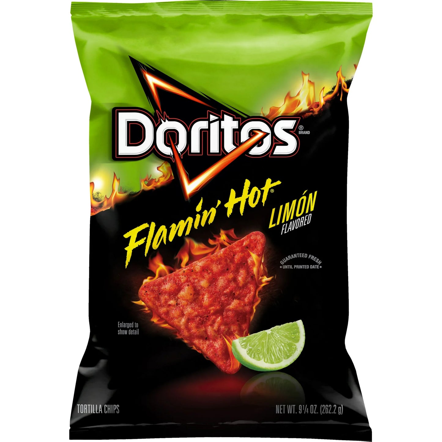 Doritos Flavored Tortilla Chips Flamin' Hot Limon 9.25 oz Bag